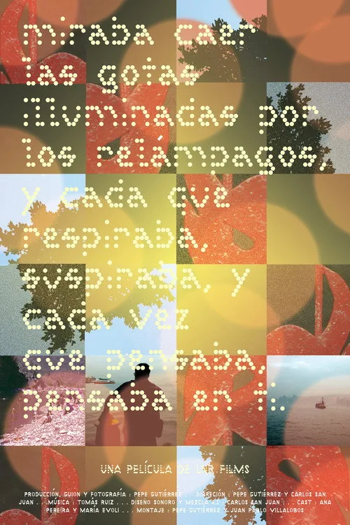 Miraba caer las gotas iluminadas por los relámpagos, y cada que respiraba suspiraba, y cada vez que pensaba, pensaba en ti