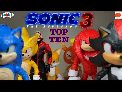 TOP TEN 2024! Sonic the Hedgehog 3 Movie Shadow Tails Knuckles Jakks Pacific Action Figure Review