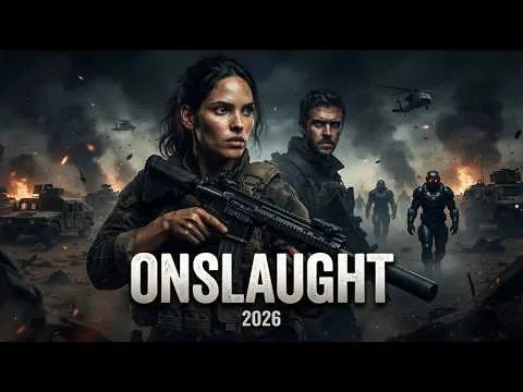 Onslaught (2026) | Full Movie Watch Now | Adria Arjona | Action Thriller Movie | Review & Facts