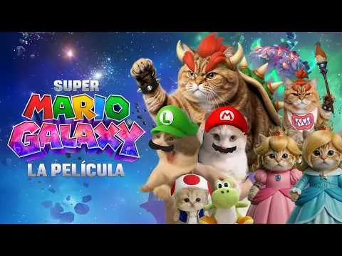 SUPER MARIO GALAXY La película (resumen con memes de gatos)