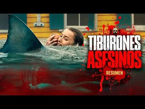 EMBARAZADA queda atrapada con TIBURONES HAMBRIENTOS (Embestida/ Thrash 2026) RESUMEN